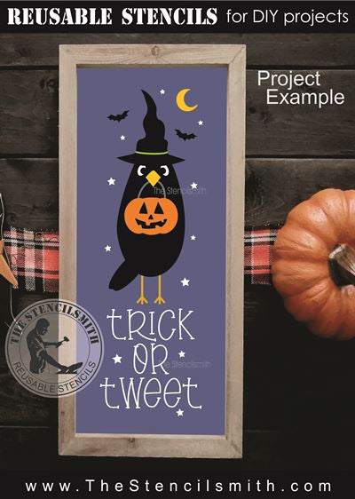 9675 Trick or Tweet Stencil - The Stencilsmith