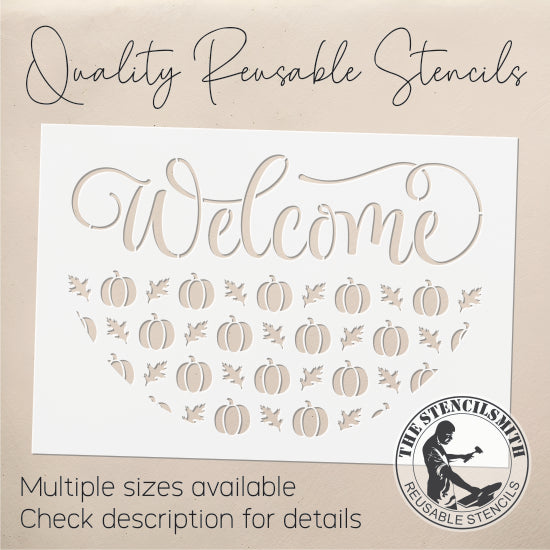 9677 Welcome Pumpkins Stencil