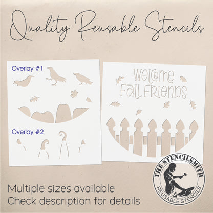 9679 Welcome Fall Friends Stencil