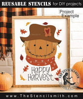 9684 Happy Harvest Pumpkin Scarecrow Stencil