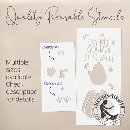 9686 Oh My Gourd It's Fall Stencil