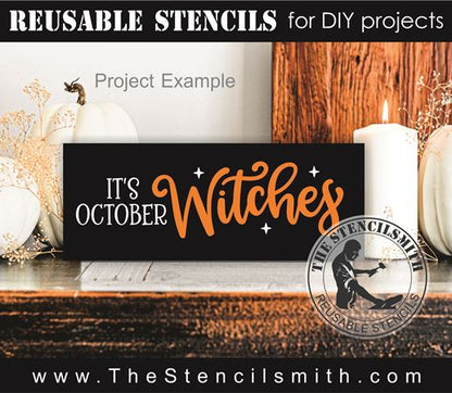 9690 It's October Witches Stencil - The Stencilsmith