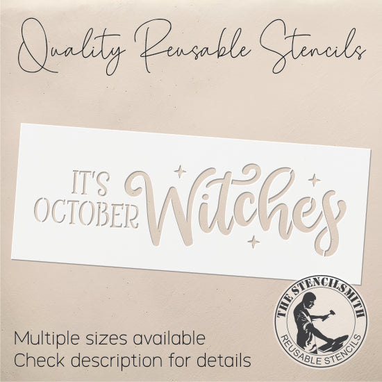 9690 It's October Witches Stencil