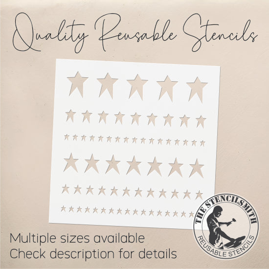 9702 Primitive Star Borders Stencil