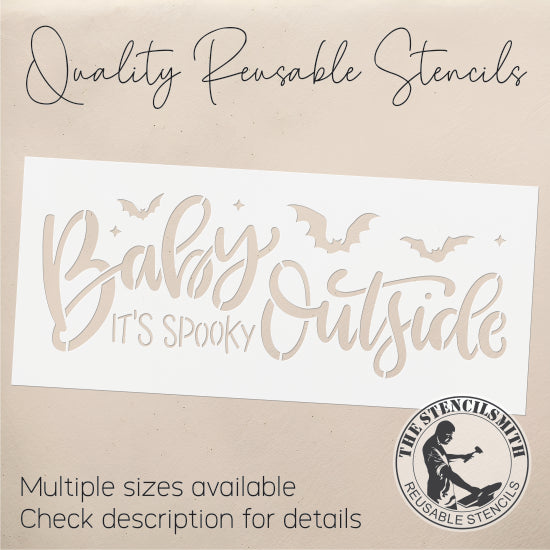 9703 Baby It's Spooky Outside Stencil