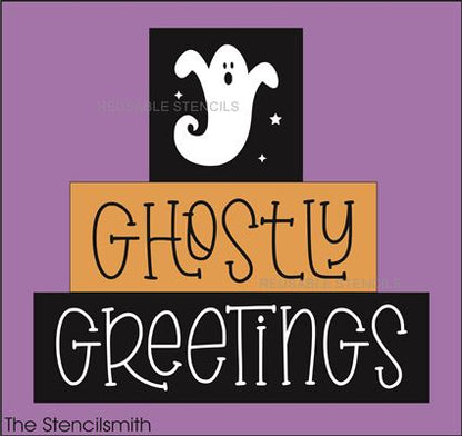 9704 ghostly greetings - BLOCK set stencils - The Stencilsmith