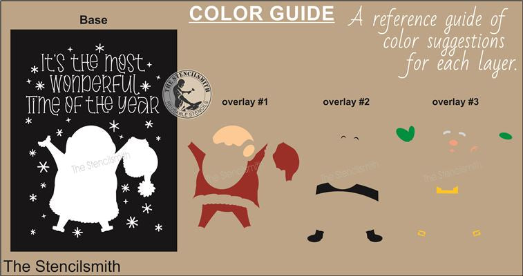 9707 It's the most wonderful time santa stencil - The Stencilsmith