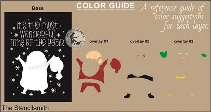 9707 It's the most wonderful time santa stencil - The Stencilsmith