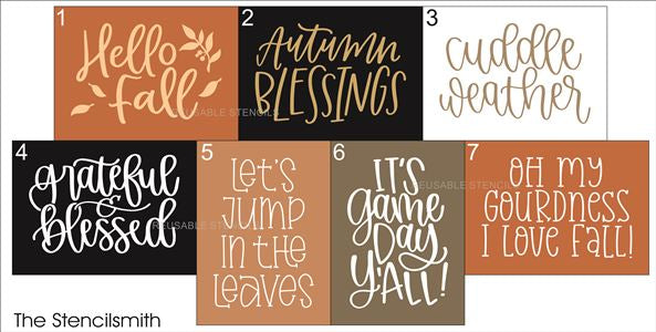 9709  Fall mini stencils