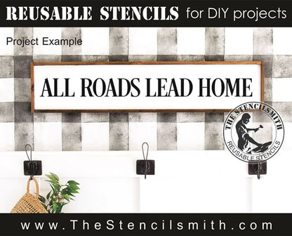 9713 All Roads Lead Home Stencil - The Stencilsmith