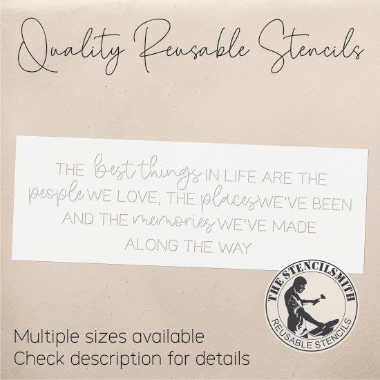 9718 The Best Things In Life Stencil