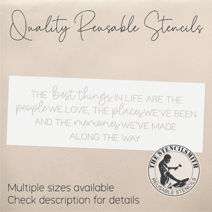 9718 The Best Things In Life Stencil