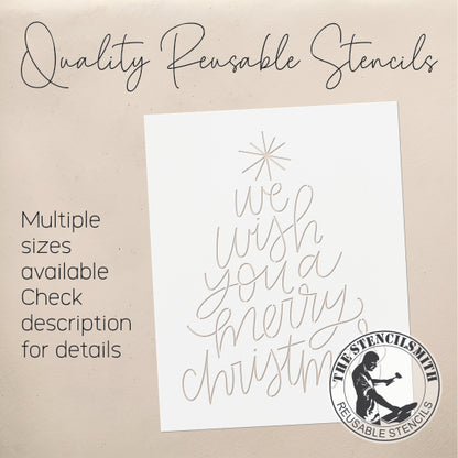 9719 We Wish You A Merry Christmas Stencil
