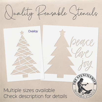 9725 Peace Joy Love Tree Stencil