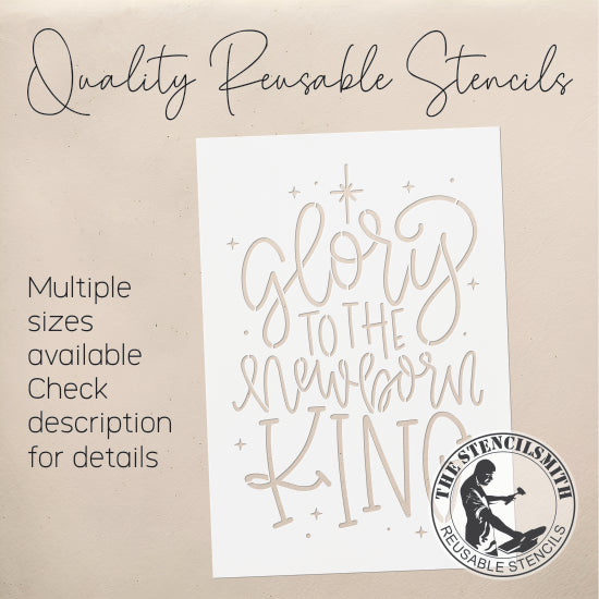 9726 Glory To The Newborn King Stencil