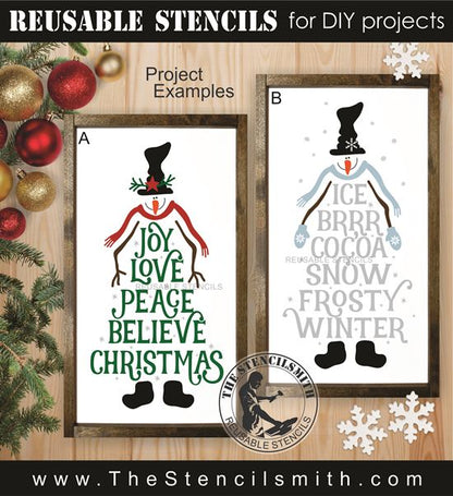 9728 Word Snowmen stencil - The Stencilsmith