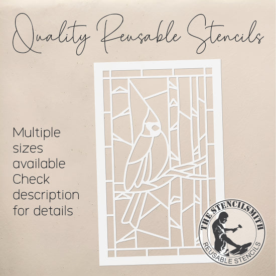 9729 Cardinal Stained Glass Stencil