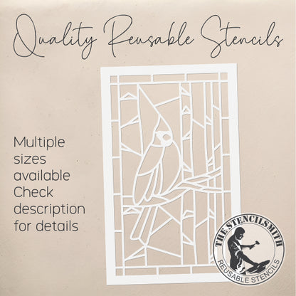 9729 Cardinal Stained Glass Stencil