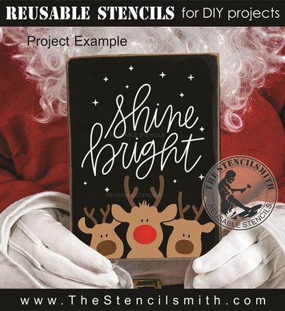 9733 Shine Bright reindeer stencil - The Stencilsmith