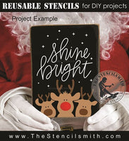 9733 Shine Bright reindeer stencil