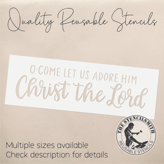 9737 O Come Let Us Adore Him Stencil