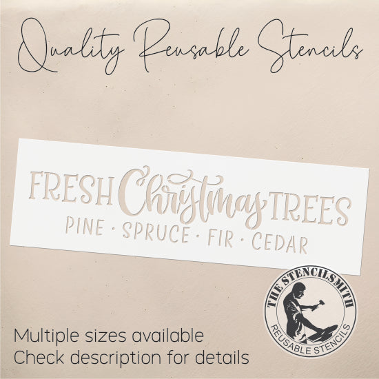 9742 Fresh Christmas Trees Stencil