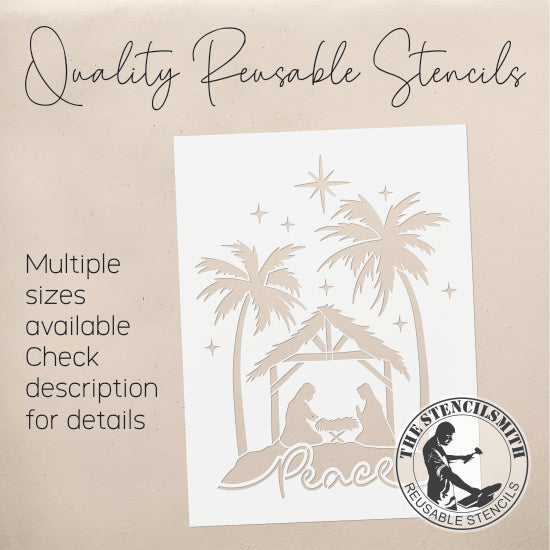 9744 Peace Nativity Stencil