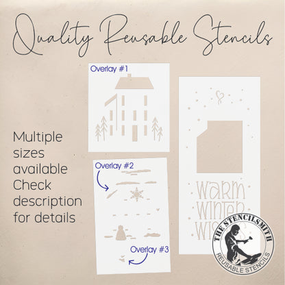 9749 Warm Winter Wishes Saltbox Stencil