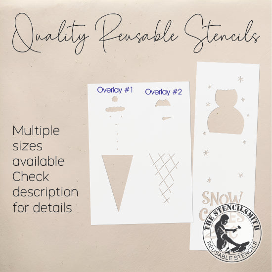 9750 Snow Cones Snowman Stencil