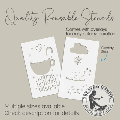 9751 Warm Holiday Wishes Stencil