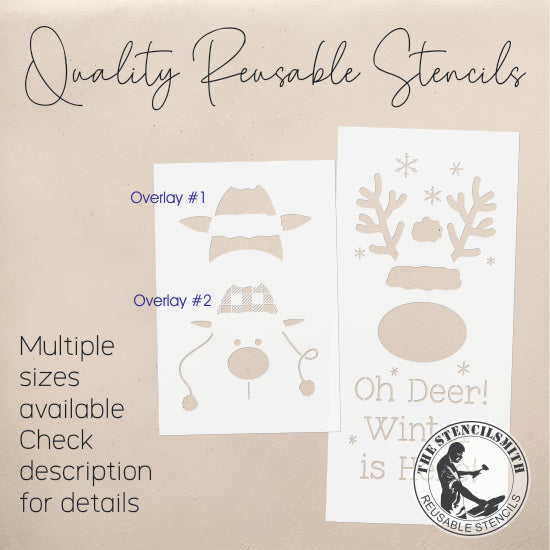 9755 Oh Deer Winter Is Here Stencil