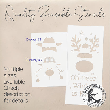 9755 Oh Deer Winter Is Here Stencil