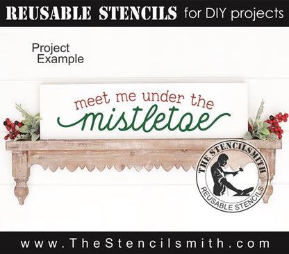 9756 meet me under the mistletoe stencil - The Stencilsmith