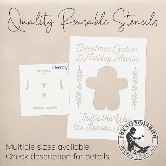 9762 Christmas Cookies & Holiday Hearts Stencil