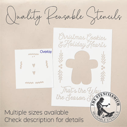 9762 Christmas Cookies & Holiday Hearts Stencil