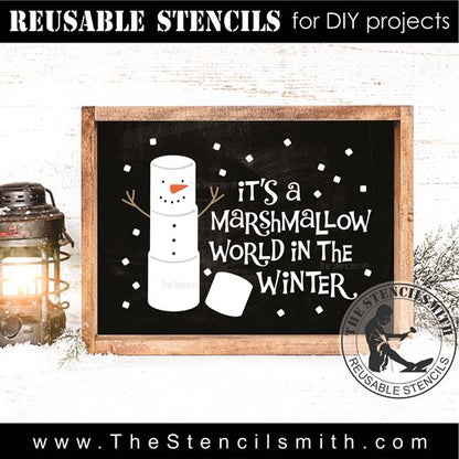 9763 it's a marshmallow world stencil - The Stencilsmith