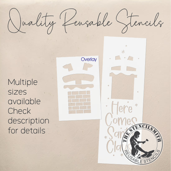9764 Here Comes Santa Claus stencil