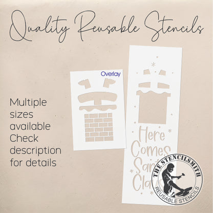 9764 Here Comes Santa Claus stencil