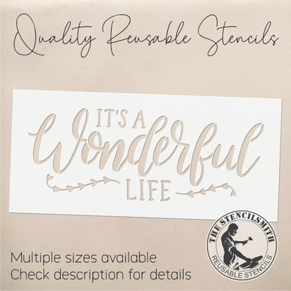 9766 It's A Wonderful Life Stencil