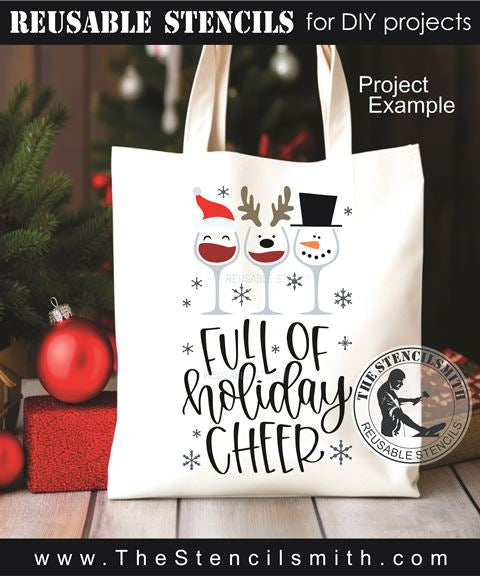 9768 Full of Holiday Cheer stencil - The Stencilsmith