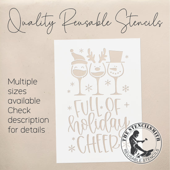 9768 Full Of Holiday Cheer Stencil