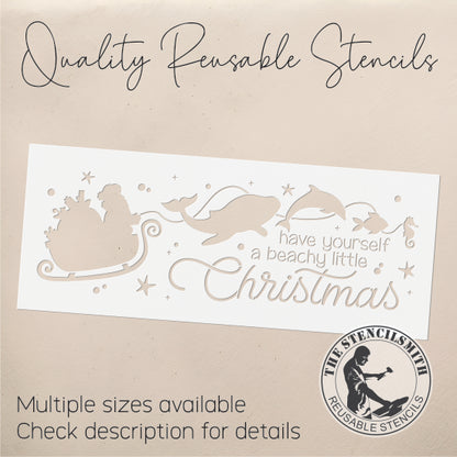9769 - Have Yourself A Beachy Little Christmas Stencil