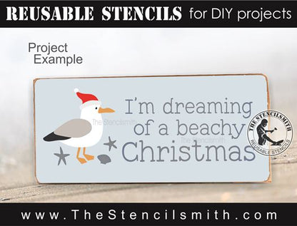 9773 I'm dreaming of a beachy christmas stencil - The Stencilsmith