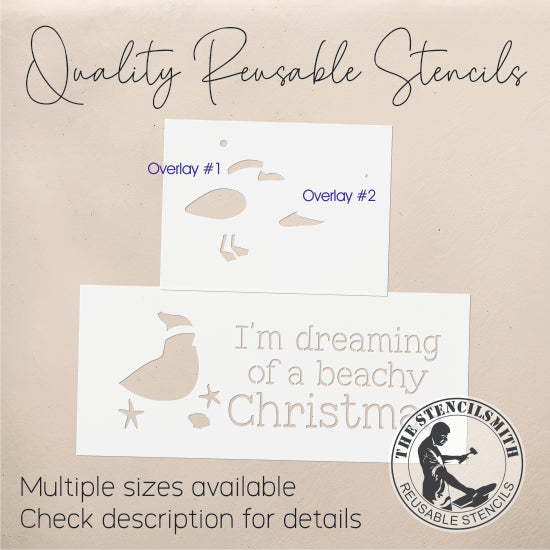 9773 I'm Dreaming Of A Beachy Christmas Stencil