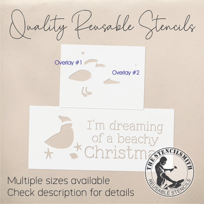 9773 I'm Dreaming Of A Beachy Christmas Stencil