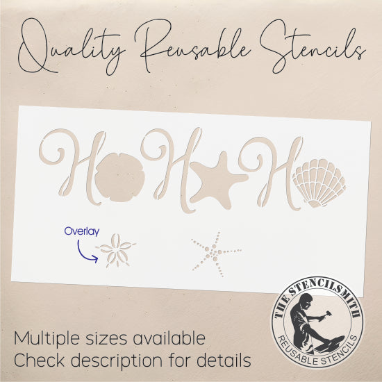 9774 Ho Ho Ho Seashells Stencil