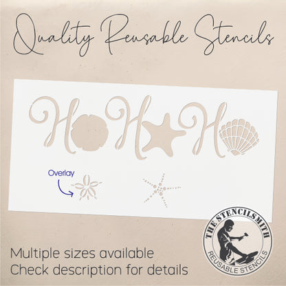 9774 Ho Ho Ho Seashells Stencil