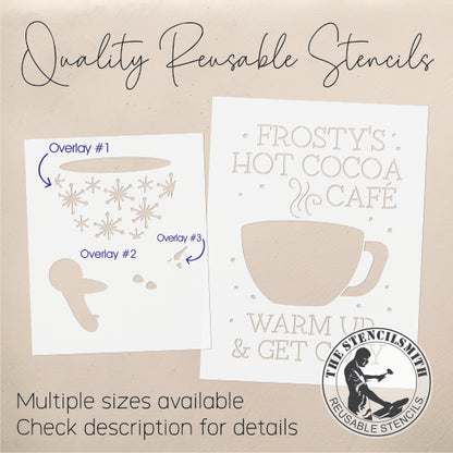 9775 Frosty's Hot Cocoa Cafe Stencil