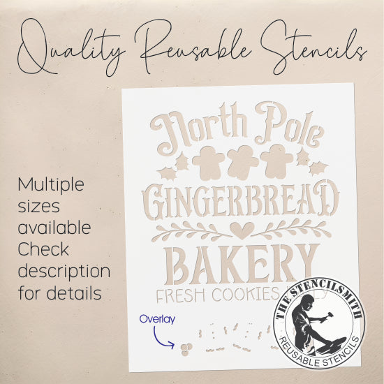9778 North Pole Gingerbread Bakery Stencil