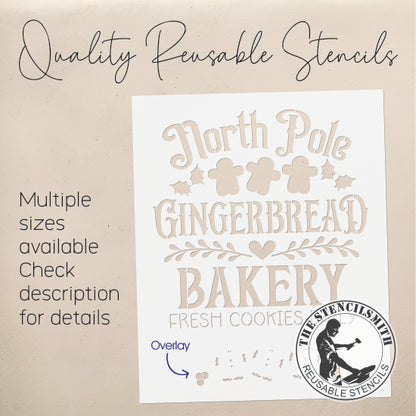 9778 North Pole Gingerbread Bakery Stencil